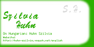 szilvia huhn business card